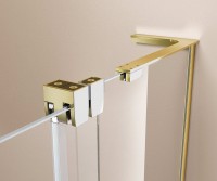 Душевая дверь Волк-Ин (Walk-In) VDS-4WSL120CLG-R, 1200, брашированное золото, стекло прозрачное, правая