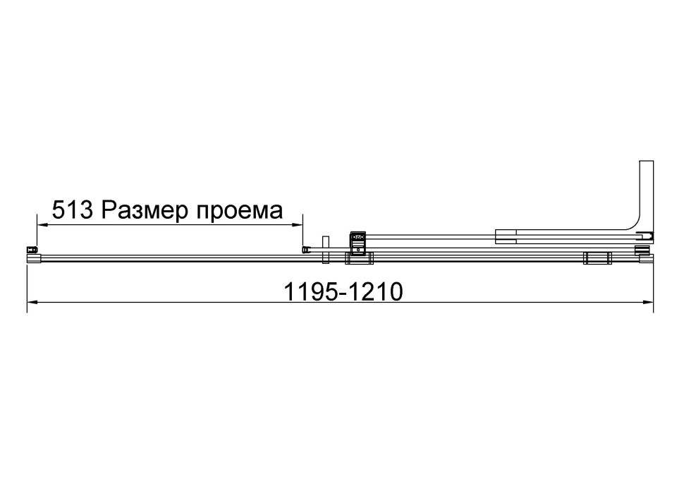 Душевая дверь Волк-Ин (Walk-In) VDS-4WSL120CLG-R, 1200, брашированное золото, стекло прозрачное, правая