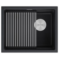 Мойка LUMI-PRO 55 UNI, IT-GRANIT, LU-PRO 55-BLM, черный, 550х450, Paulmark
