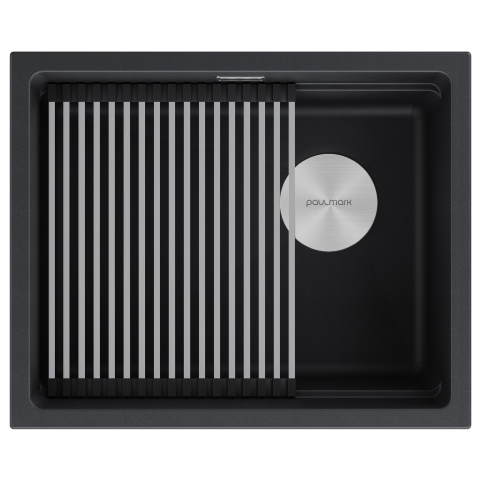 Мойка LUMI-PRO 55 UNI, IT-GRANIT, LU-PRO 55-BLM, черный, 550х450, Paulmark