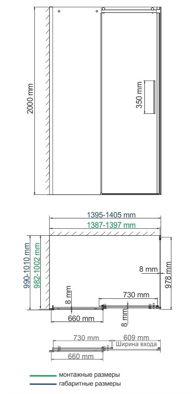 Динкель (Dinkel) 58R37 Душевой уголок
