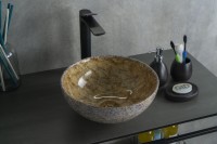 Раковина Gid Mnc489 54437 накладная под камень глянцевая 32x32x14