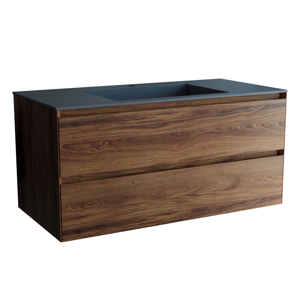 База под раковину Vincea  Luka 1000 подвесная, 2 выкатных ящика soft-close, C.Oak