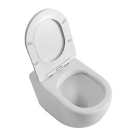 Унитаз приставной безободковый с сиденьем BelBagno BB2141CBR/SC