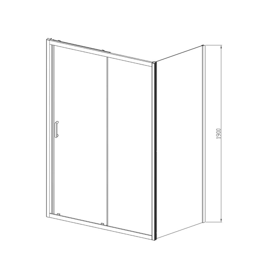 Душевой уголок Alpha VSR-3AL8011CL, 1100*800, хром, стекло прозрачное