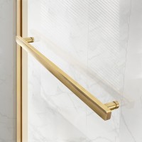 Душевой уголок Slim Soft VSR-1SS8014CLG, 1400*800, брашированное золото, стекло прозрачное