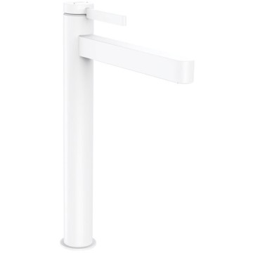 Смеситель Hansgrohe Finoris для раковины, 1 отверстие, со сливным клапаном Рush-Ореn, цвет: белый матовый 76070700
