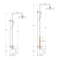 Удлинитель для душевой стойки CEZARES ECO-EXT30-BORO