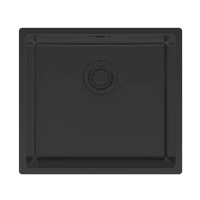 Мойка LASSAN 49 UNI, нерж. сталь, LA49-MBN, матовый черный NANO-PVD, 490х440мм, Paulmark