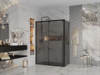 Боковая стенка Ambassador Intense 80IBB (80х200) хром,стекло прозрачное,1 место