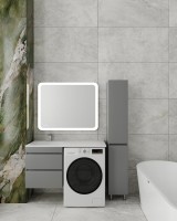 Тумба подвесная STYLE LINE "Даллас 115" Люкс Плюс серая под раковину Даллас 1150*480 левый