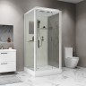 Душевая кабина Niagara Standart ST90/15Q (90х90х215) квадрат,поддон 15см,распашная,проф.белый,3 места