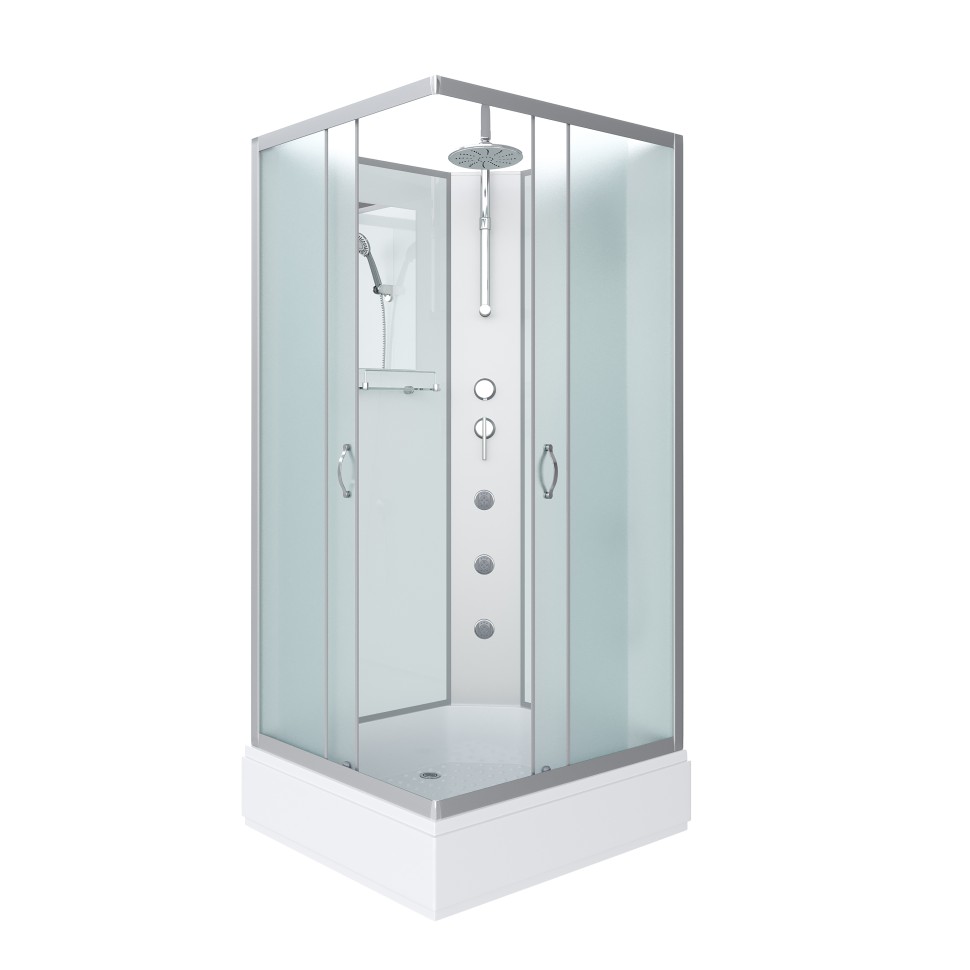 Душевая кабина Niagara Classic NG-33984-14QBKTG (90х80х210) средний поддон(26см),стекло матовое,4 места