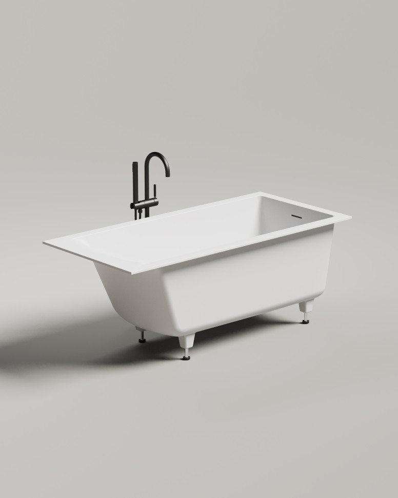 Ванна встраиваемая CASCATA KIT 150x70 S-Sense Глянцевый