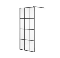 Душевая перегородка Niagara Nova NG-685-12ВLACK (120х195) черный,стекло прозрачное,1 место