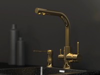 Дозатор для жидкого мыла KRAFT, D003-G, золото, Paulmark