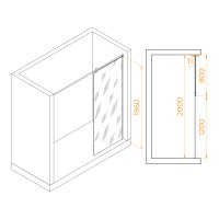 Душевая перегородка RGW WA-033 (Прозрачное, 800)