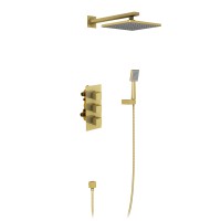 Душевая система встроенная с термостатом Timo Tetra-thermo SX-0179/17SM золото матовое
