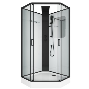 Душевая кабина Grossman Elegans GR251D (90х90х217) дверь раздвижная,5 мест