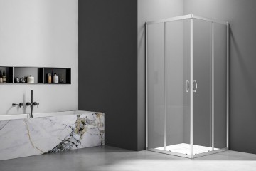 Душевой угол Veconi Rovigo RV-101, 800x800x1900, хром, стекло прозрачное New