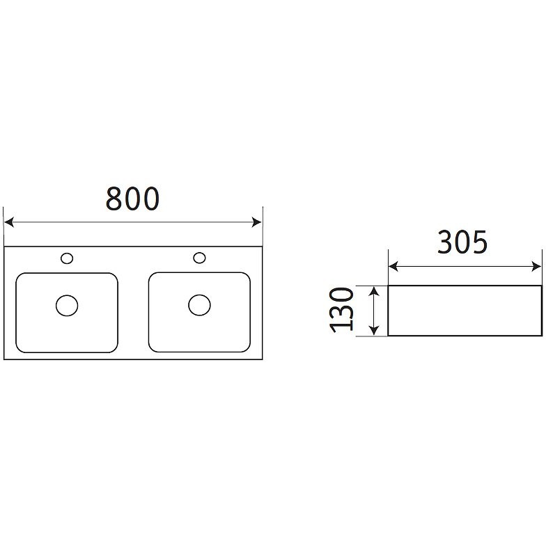 Раковина Ceramalux подвесная 78694 цвет белый