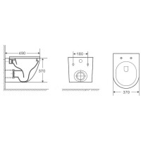 Унитаз подвесной Ceramalux с сиденьем 2197MLG цвет зеленый