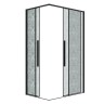 Душевое ограждение Grossman Galaxy 1/2.K33.01.11.21.02-1/2.K33.01.80L.21.02 (110х80х195) раздвижная,черный матовый,стекло шиншилла,2 места