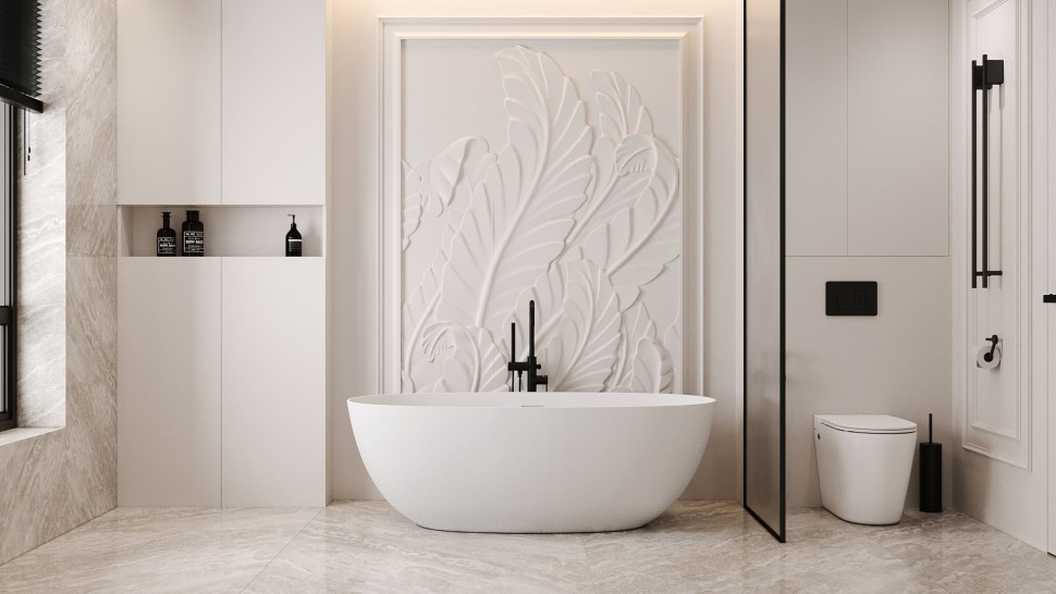 Ванна из искусственного камня ABBER Stein AS9624-1.6 белая матовая