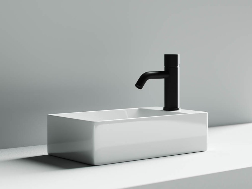 Умывальник подвесной прямоугольный (отверстие под смеситель R) Element 375x215x100мм