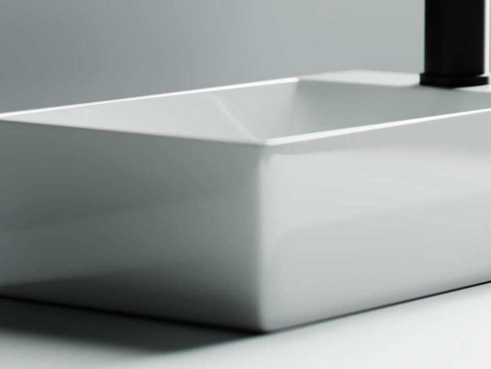 Умывальник подвесной прямоугольный (отверстие под смеситель R) Element 375x215x100мм