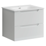 Тумба подвесная SANCOS Norma 2.0 590х450х500, c двумя ящиками оснащенными доводчиками, белый глянец , арт. NR2.060W
