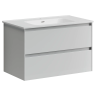 Тумба подвесная SANCOS Cento 790х450х500, c двумя ящиками оснащенными доводчиками, белый глянец, арт. CN80W