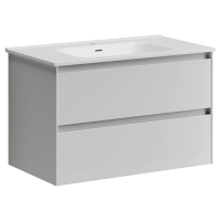 Тумба подвесная SANCOS Cento 790х450х500, c двумя ящиками оснащенными доводчиками, белый глянец, арт. CN80W