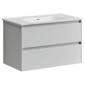 Тумба подвесная SANCOS Cento 790х450х500, c двумя ящиками оснащенными доводчиками, белый глянец, арт. CN80W