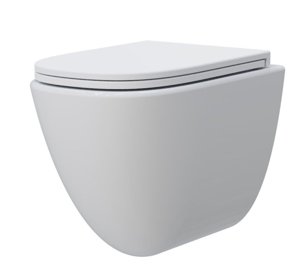 AQM2014PRO Унитаз подвесной сиденье SoftClose, технология смыва Invisible, скрыт крепеж. 520х360х400