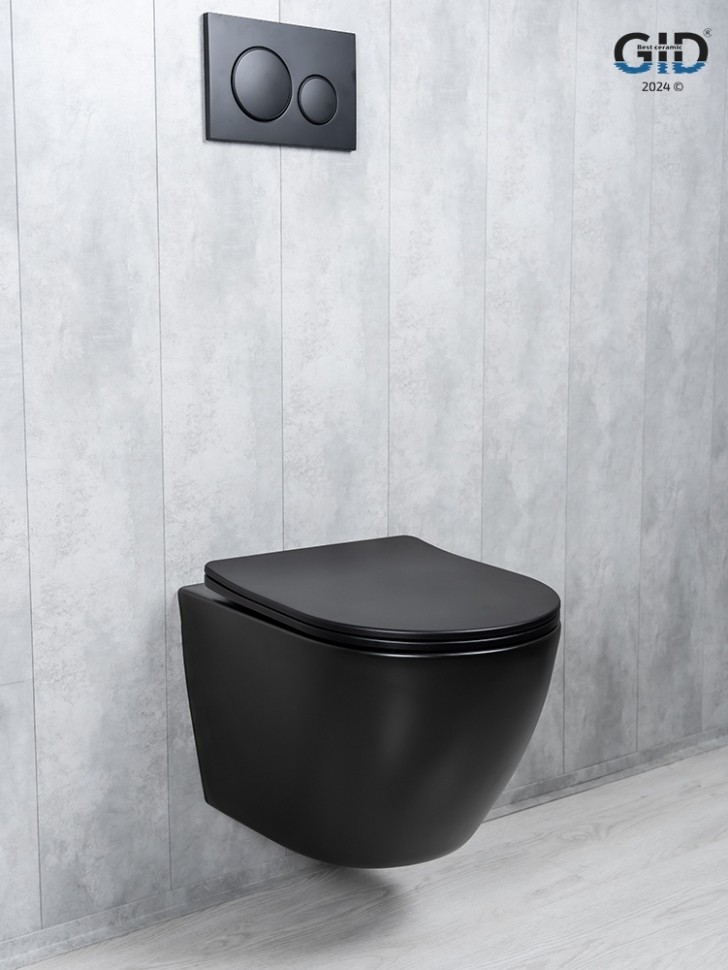 Унитаз подвесной Tornado Gid Tr2122TF-Bm 62261Y черный матовый 49x36x36