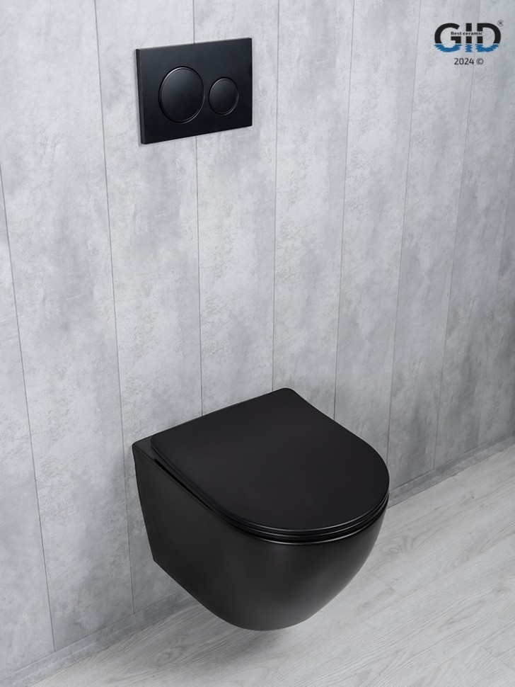 Унитаз подвесной Tornado Gid Tr2122TF-Bm 62261Y черный матовый 49x36x36