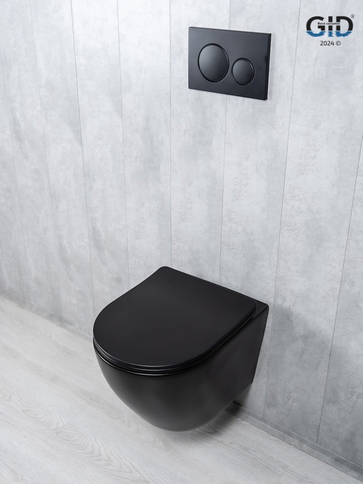 Унитаз подвесной Tornado Gid Tr2122TF-Bm 62261Y черный матовый 49x36x36