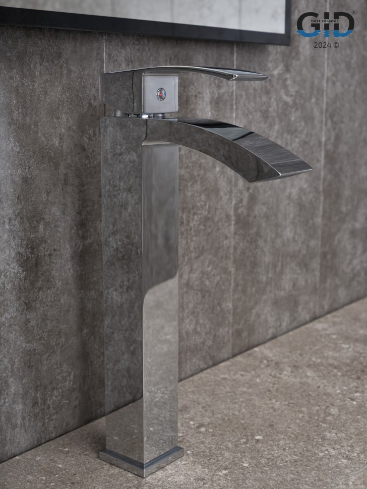 Смеситель высокий для раковины Gid Victoria L120-CH-D L120CHD хром