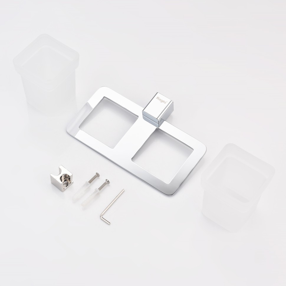 Держатель + 2 Стакана Raglo хром