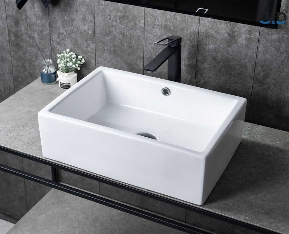Раковина Gid N9129 51125 накладная белая 51x38x15
