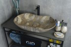 Раковина Gid Mnc503 54440 накладная под камень глянцевая 66.5x41x12