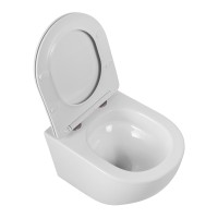 Унитаз подвесной безободковый с сиденьем и смывом TORNADO SFERA-TOR BB046CH-TOR/SC