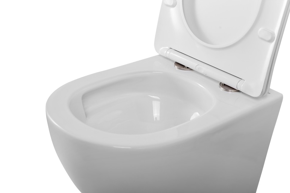 Унитаз подвесной безободковый с сиденьем и смывом TORNADO SFERA-TOR BB046CH-TOR/SC