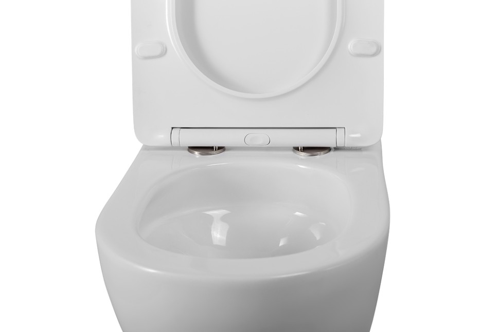 Унитаз подвесной безободковый с сиденьем и смывом TORNADO SFERA-TOR BB046CH-TOR/SC