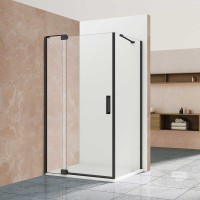 Душевой уголок Extra VSR-1E111280CLB, 1100/1200*800, черный, стекло прозрачное