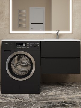 Тумба под стиральную машину подвесная Uperwood Tanos 60х47,5х50 см, черная
