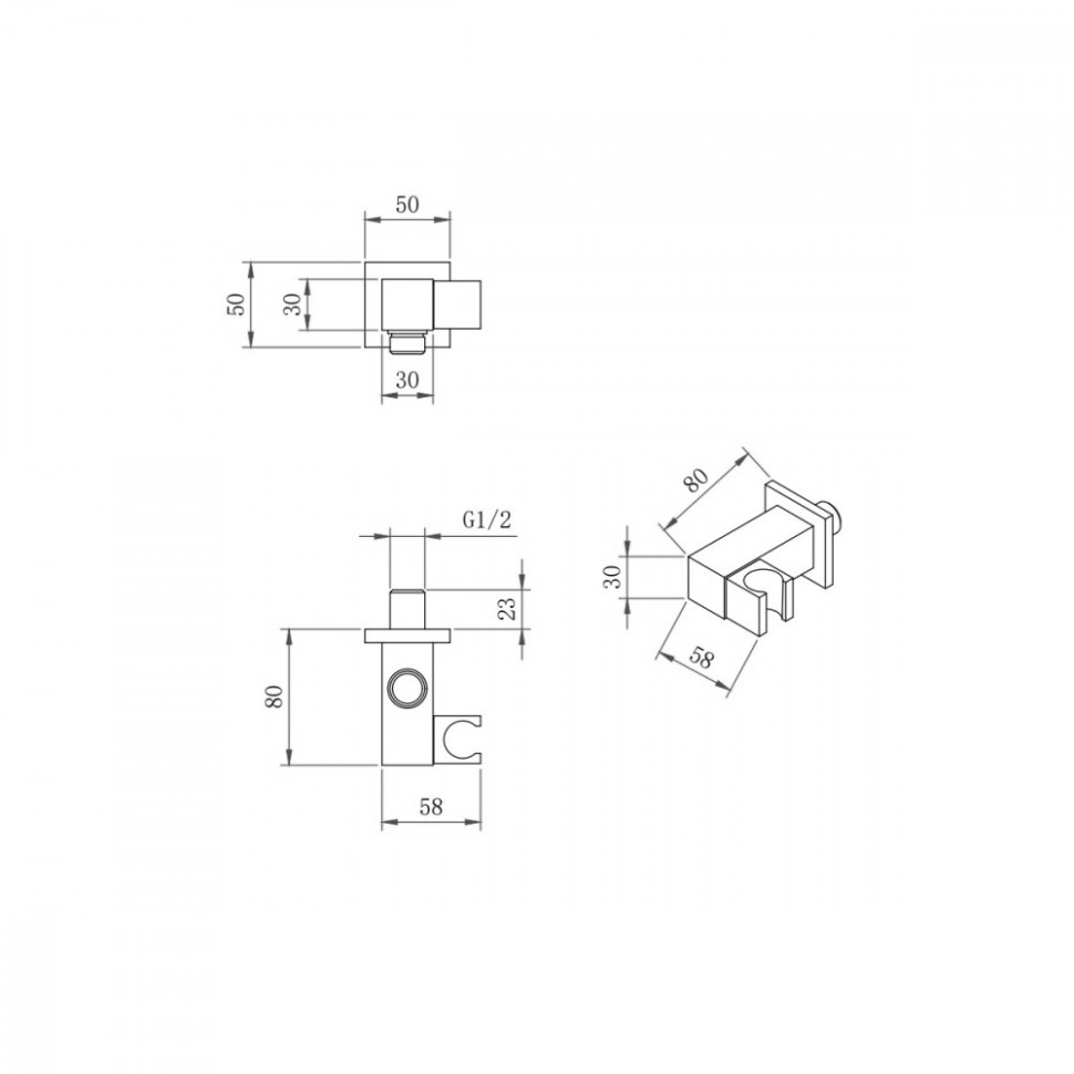 Душевой комплект BERGES NARDIS 2S BLACK, черный матовый