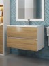 Тумба под раковину для ванной Uperwood Barsa 80 см, подвесная, белая/дуб сонома