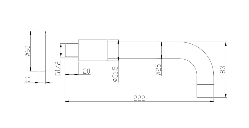 Излив для ваны и раковины BelBagno BB-SFR-IN